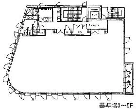 五番町光ビルの基準階図面