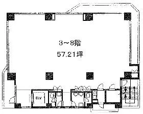 CATビルの基準階図面