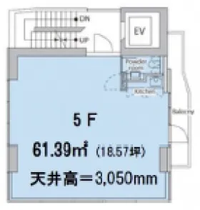 代官山フロントビルの基準階図面