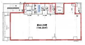 新橋中央ビルの基準階図面