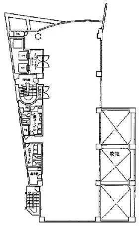 麻布十番日新ビルの基準階図面