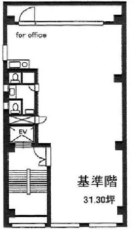 セントラル赤坂ビルの基準階図面