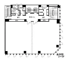 明治安田生命末広町ビルの基準階図面