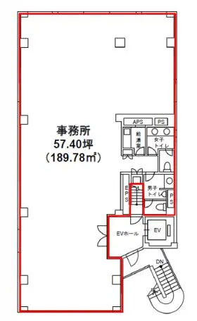 林五ビルの基準階図面