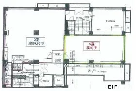 三田UTビルの基準階図面