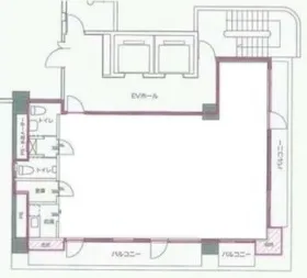 愛愛ビルの基準階図面