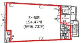 恵比寿オークビレッジビルの基準階図面