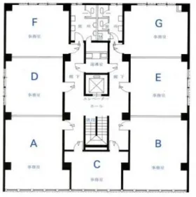 ニュー芳野ビルの基準階図面