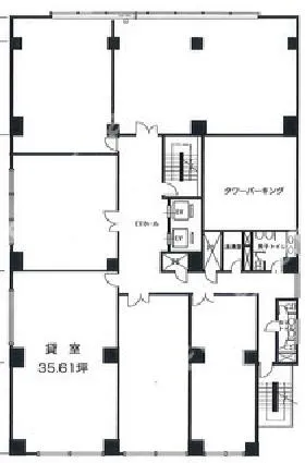 クレシェンドビルの基準階図面
