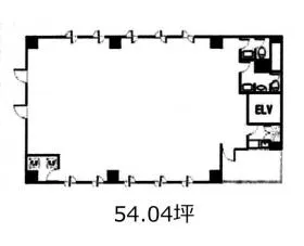 オフィスコオフィス新横浜(ビル名:ウィズ新横浜)の基準階図面