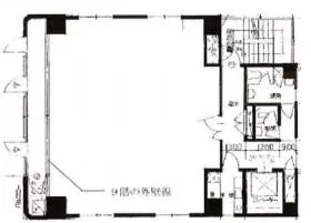 京浜建物第1ビルの基準階図面