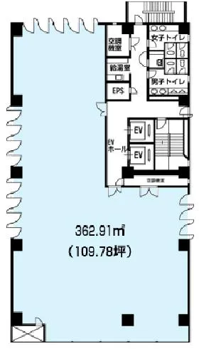 ルーシッドスクエア新横浜ビルの基準階図面