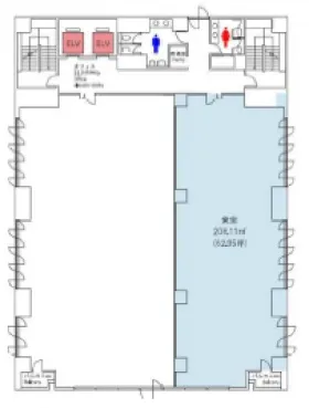 日総第12ビルの基準階図面