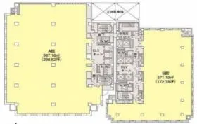 新横浜TECHビルA館の基準階図面