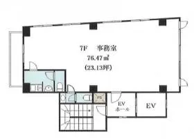 本八幡駅前ビルの基準階図面