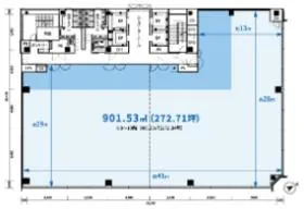 日立物流ビルビルの基準階図面