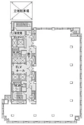 新横浜TECHビルB館の基準階図面