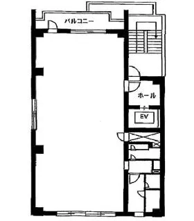 田町KSビルの基準階図面