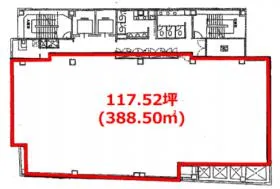 JRE青山クリスタル(旧青山クリスタル)ビルの基準階図面