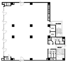 共和五番館の基準階図面