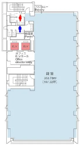 日総第16ビルの基準階図面