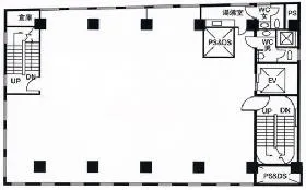 木村實業ビルの基準階図面