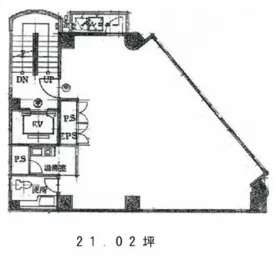 東京計量器中野坂上ビルの基準階図面