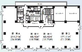 第一伊藤ビルの基準階図面