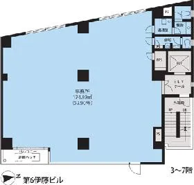 第6伊藤ビルの基準階図面