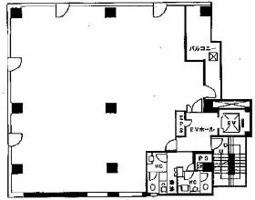 新橋第二中ビルの基準階図面