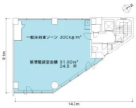 溜池アネックスビルの基準階図面
