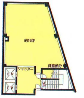 共同サンシャビルの基準階図面
