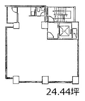 丸万ビル1号館の基準階図面