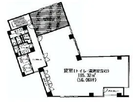 道玄坂カブトビルの基準階図面