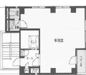 虎ノ門石田印房ビルの基準階図面