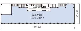 恵比寿イーストビルの基準階図面