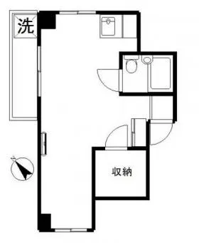 奥沢山本ビルの基準階図面