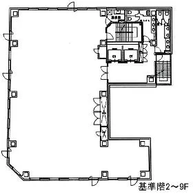 RBM築地スクエアの基準階図面