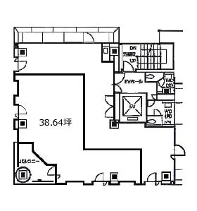 北水第3ビルの基準階図面
