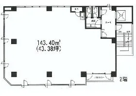 築地田村ビルの基準階図面