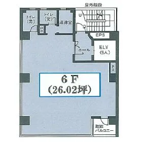 築地中央ビルの基準階図面