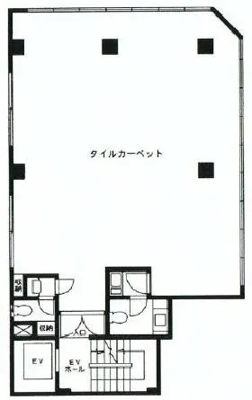 NOVEL WORK TSUKIJIビルの基準階図面