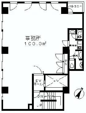 ナカシゲビルの基準階図面