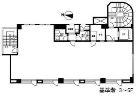赤坂313ビルの基準階図面