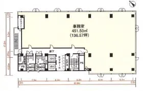 NBF浦和ビルの基準階図面