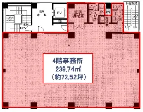 湯島北東ビルの基準階図面