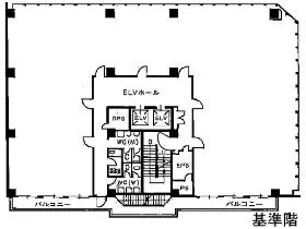 神田鍛治町ビルの基準階図面
