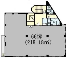 MJ赤柴ビルの基準階図面