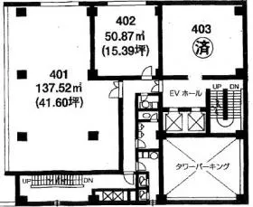カーニープレイス川越ビルの基準階図面