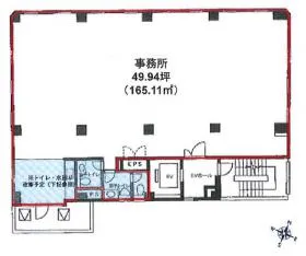 九段VIGASビルの基準階図面